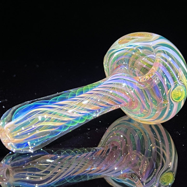 Thick Fume Pipe Green Slyme Marble Glass Pipe Chuck Glass   