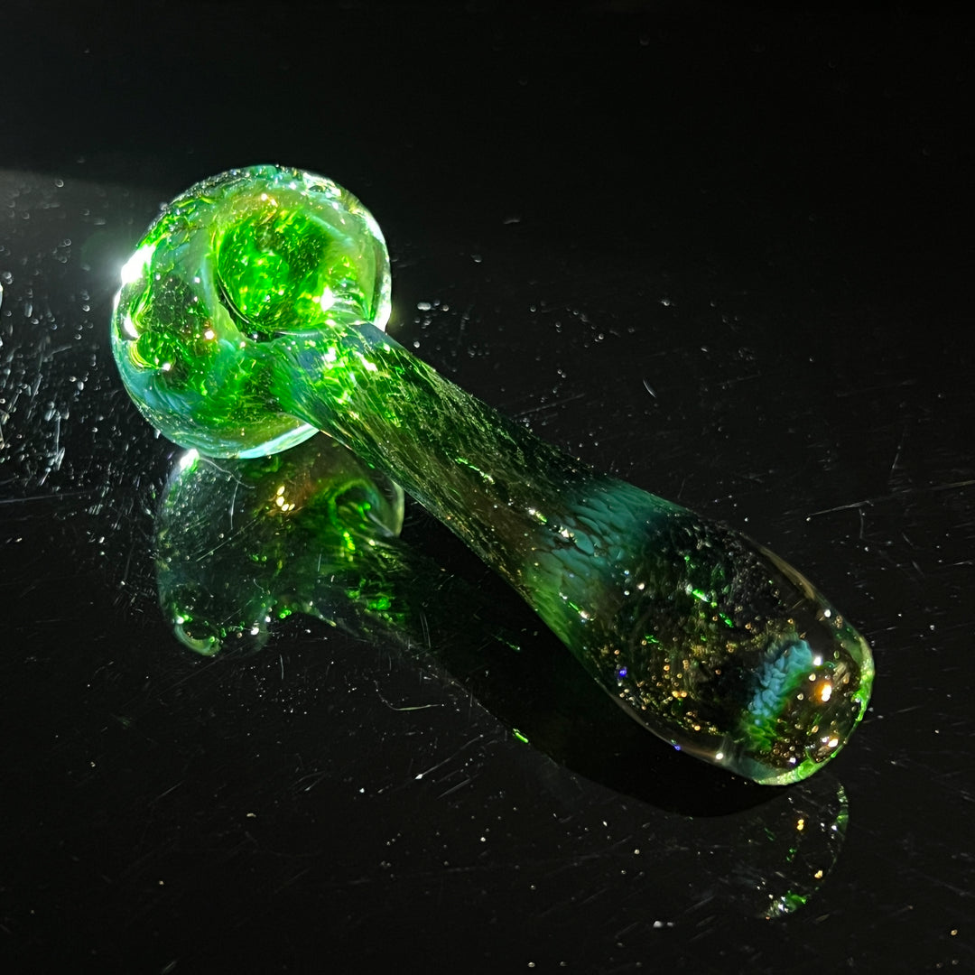 Experimental Green Sparkle Marble Pipe Glass Pipe Beezy Glass   
