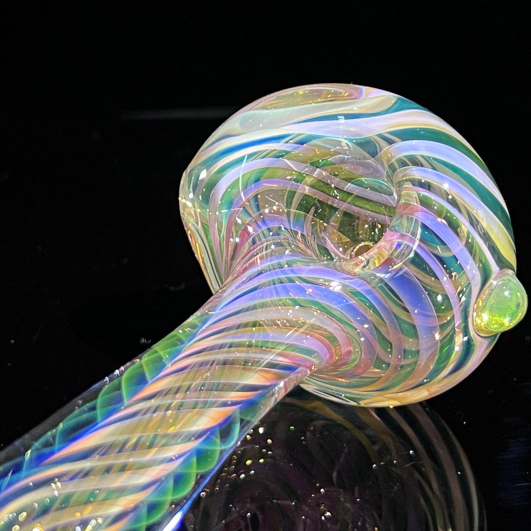 Thick Fume Pipe Green Slyme Marble Glass Pipe Chuck Glass   