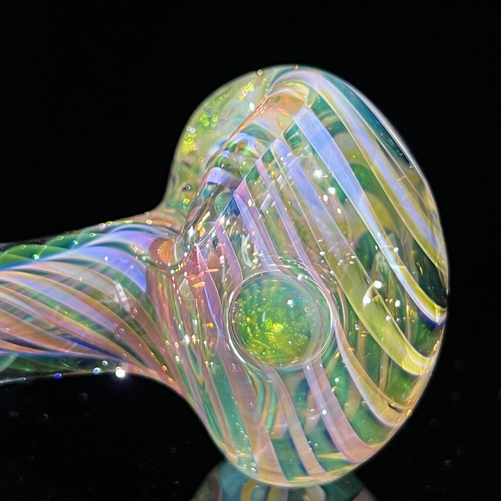 Thick Fume Pipe Green Slyme Marble Glass Pipe Chuck Glass   