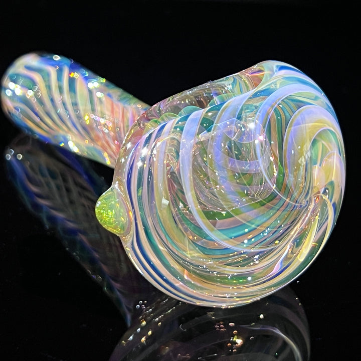 Thick Fume Pipe Green Slyme Marble Glass Pipe Chuck Glass   