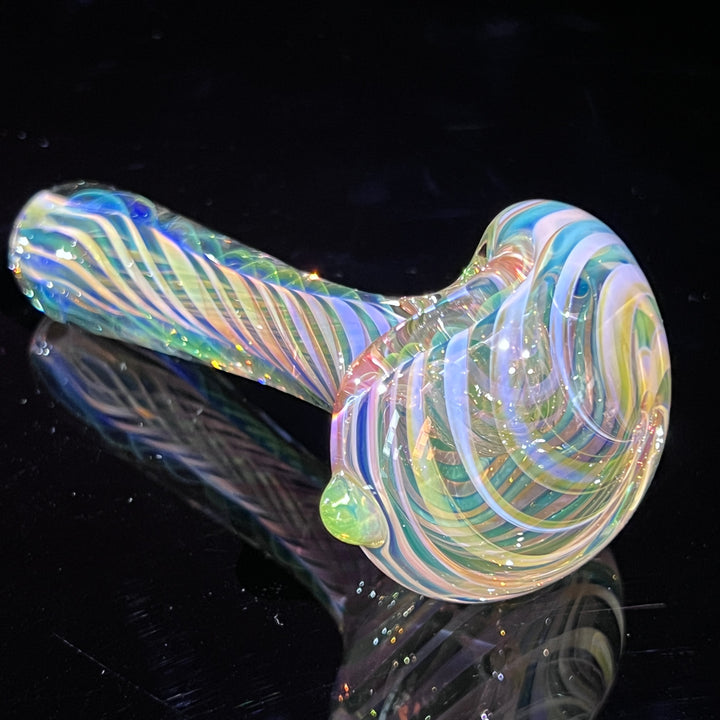 Thick Fume Pipe Green Slyme Marble Glass Pipe Chuck Glass   