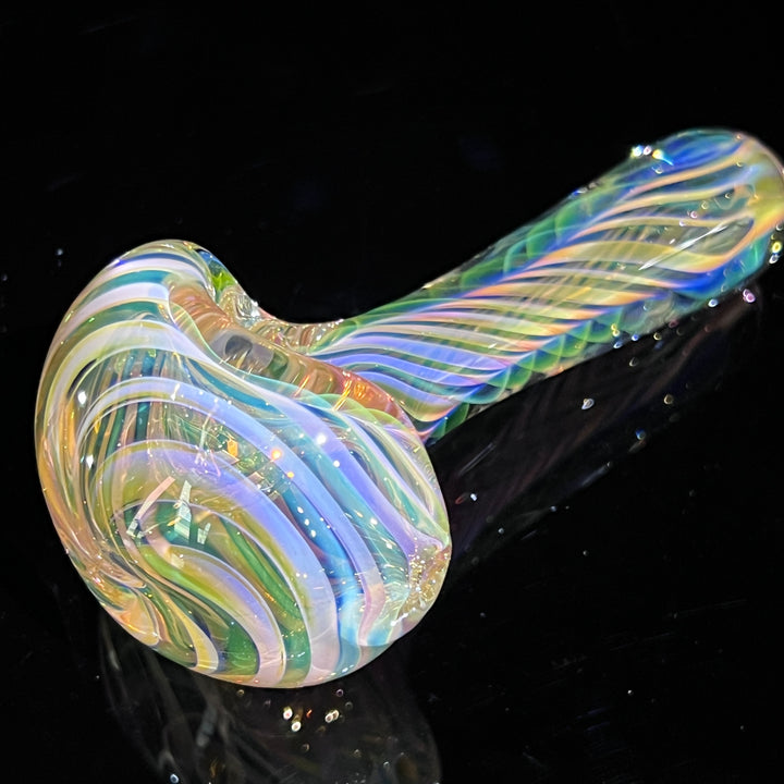 Thick Fume Pipe Green Slyme Marble Glass Pipe Chuck Glass   