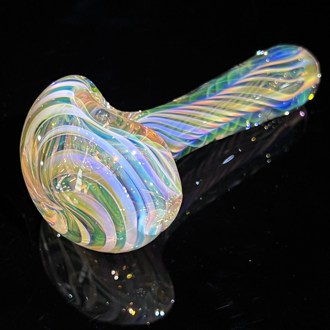 Thick Fume Pipe Green Slyme Marble Glass Pipe Chuck Glass   