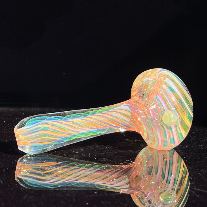 Thick Fume Pipe Green Slyme Marble Glass Pipe Chuck Glass   