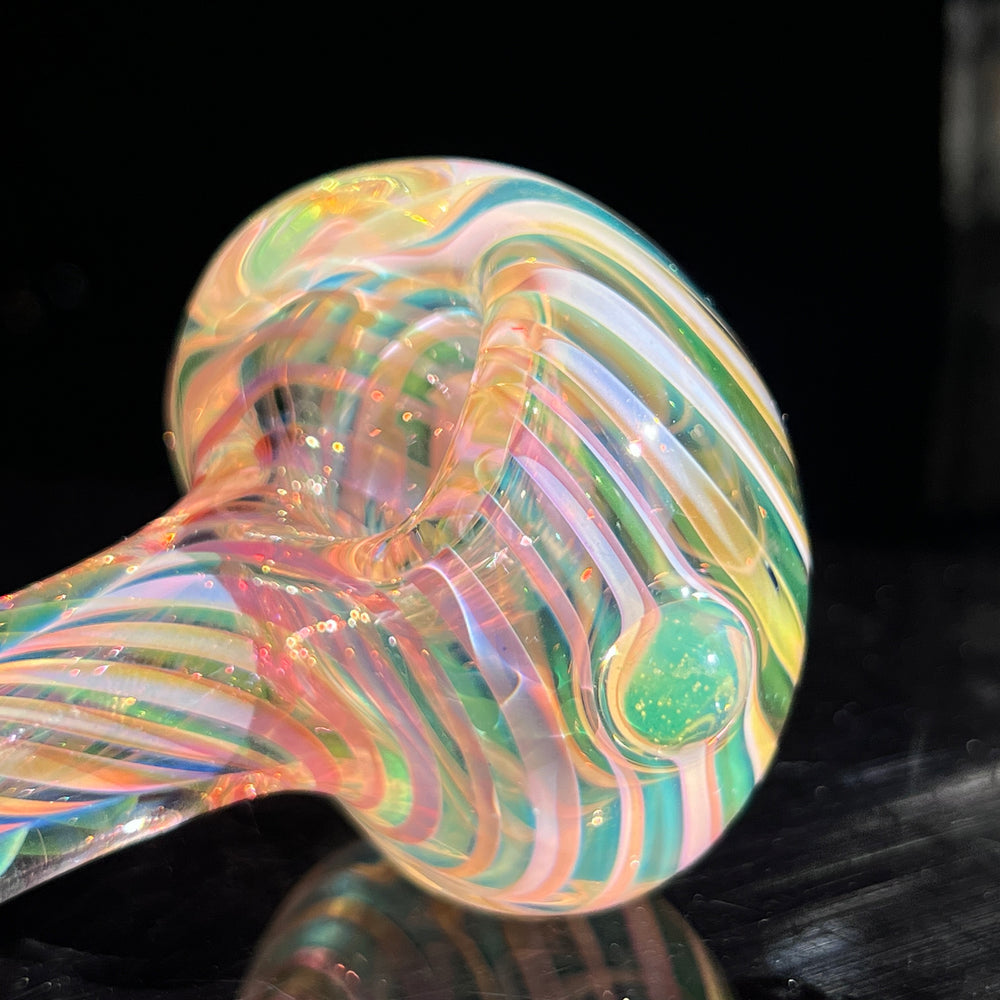 Thick Fume Pipe Green Slyme Marble Glass Pipe Chuck Glass   