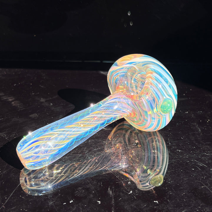 Thick Fume Pipe Green Slyme Marble Glass Pipe Chuck Glass   