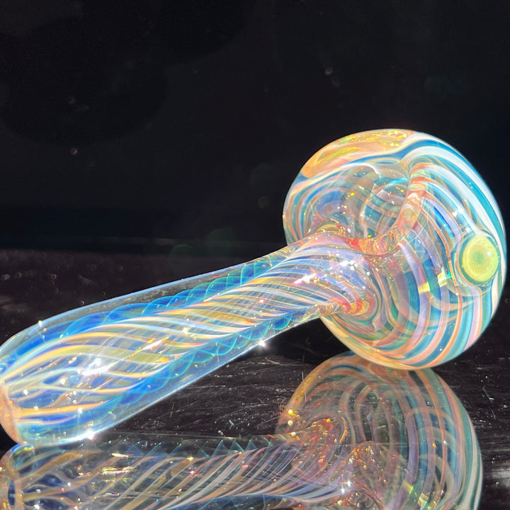 Thick Fume Pipe Green Slyme Marble Glass Pipe Chuck Glass   