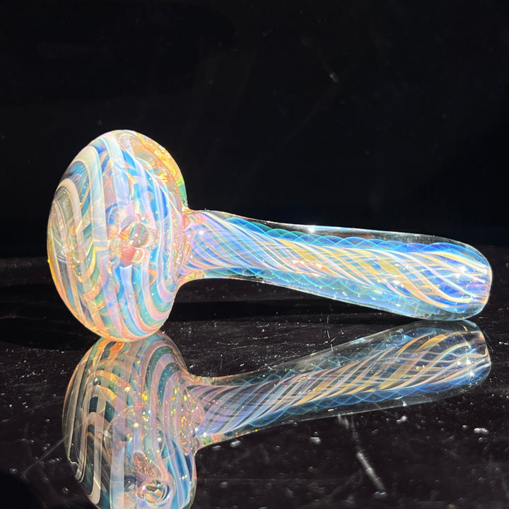 Thick Fume Pipe Green Slyme Marble Glass Pipe Chuck Glass   