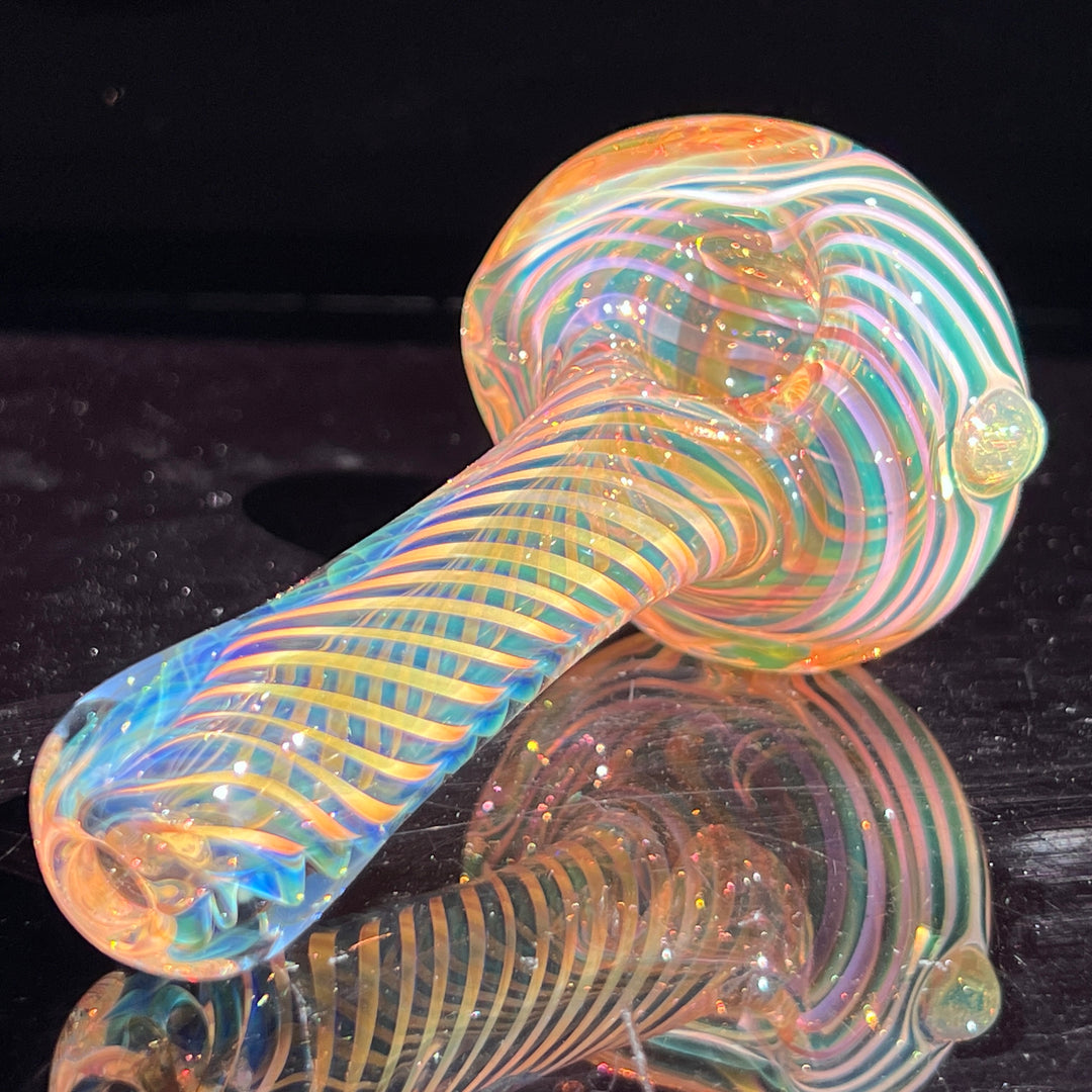 Thick Fume Pipe Green Slyme Marble Glass Pipe Chuck Glass   