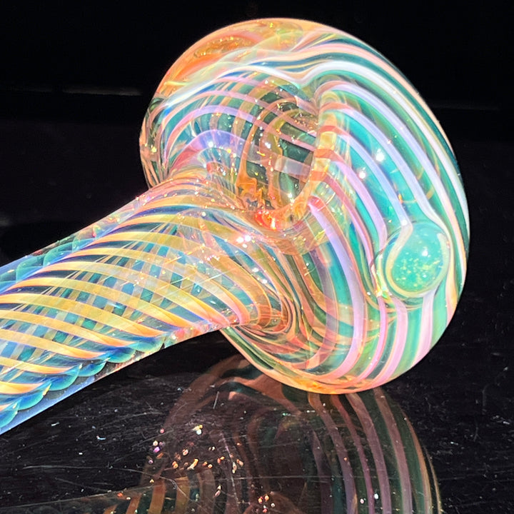 Thick Fume Pipe Green Slyme Marble Glass Pipe Chuck Glass   