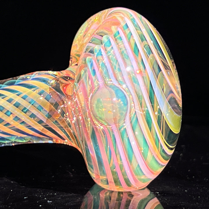 Thick Fume Pipe Green Slyme Marble Glass Pipe Chuck Glass   