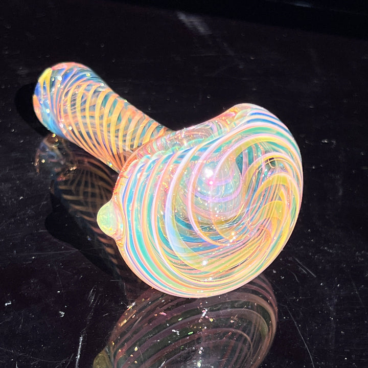 Thick Fume Pipe Green Slyme Marble Glass Pipe Chuck Glass   