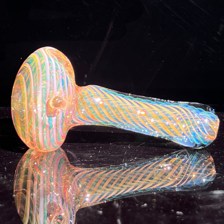 Thick Fume Pipe Green Slyme Marble Glass Pipe Chuck Glass   