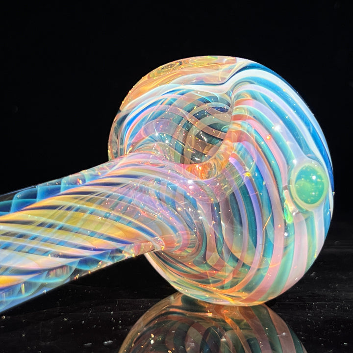 Thick Fume Pipe Green Slyme Marble Glass Pipe Chuck Glass   