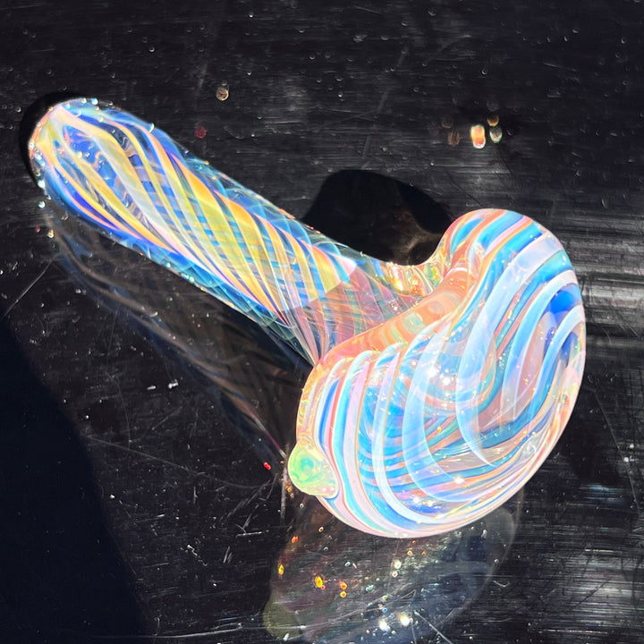 Thick Fume Pipe Green Slyme Marble Glass Pipe Chuck Glass   