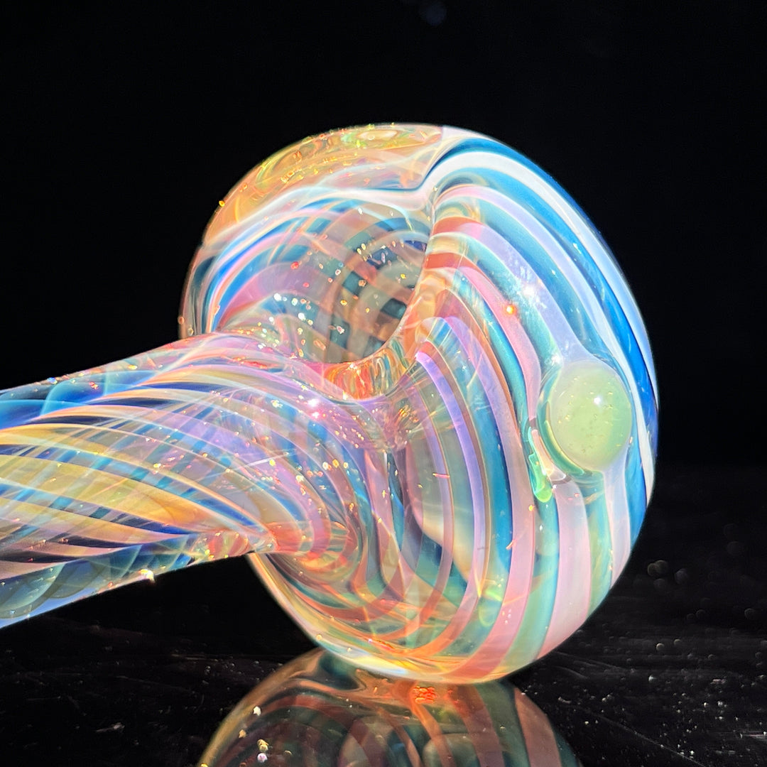 Thick Fume Pipe Green Slyme Marble Glass Pipe Chuck Glass   