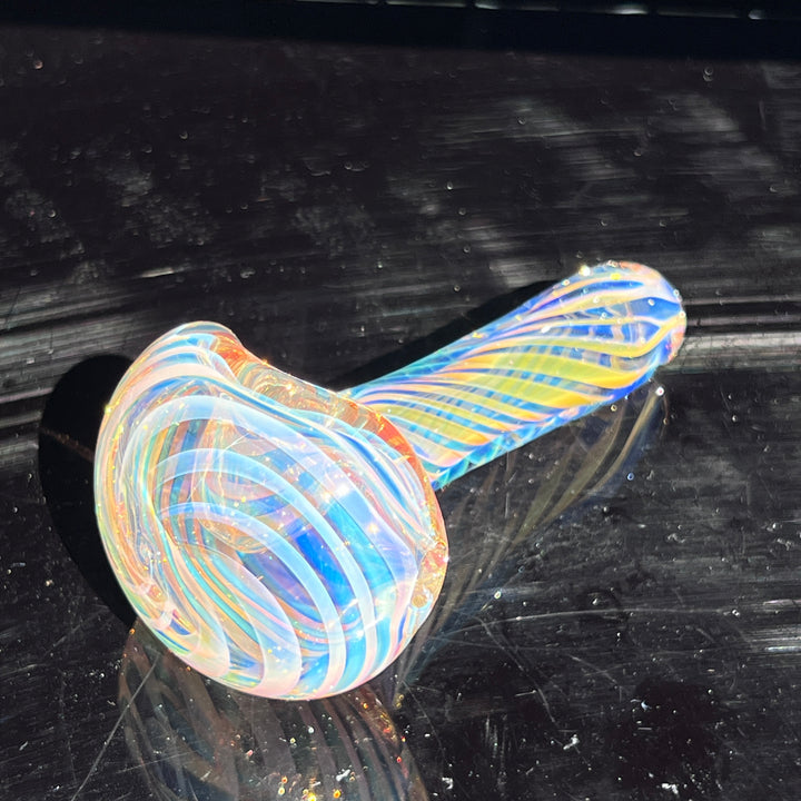 Thick Fume Pipe Green Slyme Marble Glass Pipe Chuck Glass   