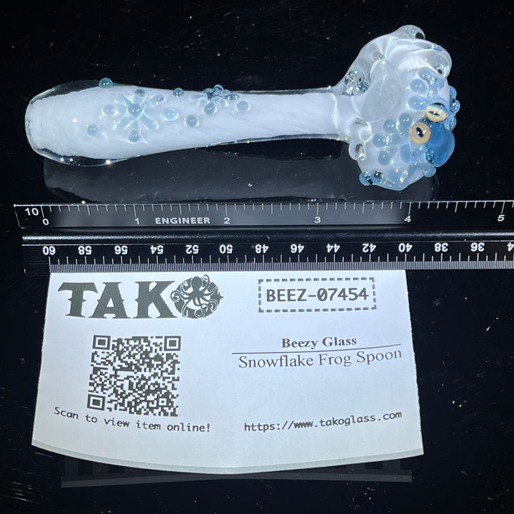 Snowflake Frog Spoon Glass Pipe Beezy Glass