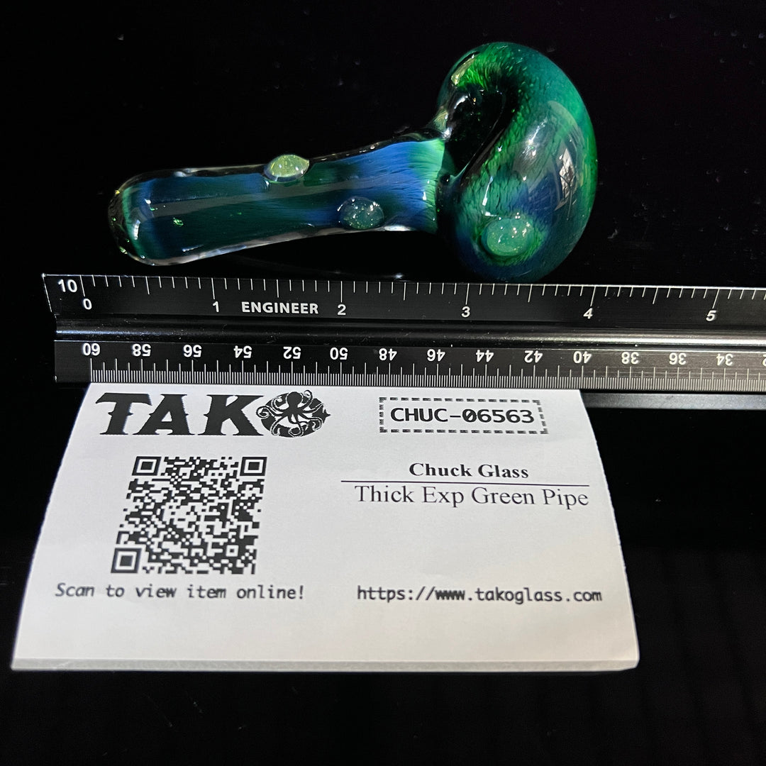 Thick Exp Green Pipe Glass Pipe Chuck Glass   