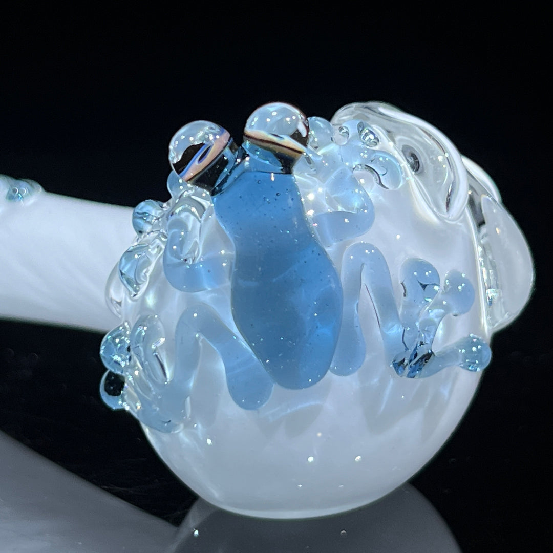 Snowflake Frog Spoon Glass Pipe Beezy Glass