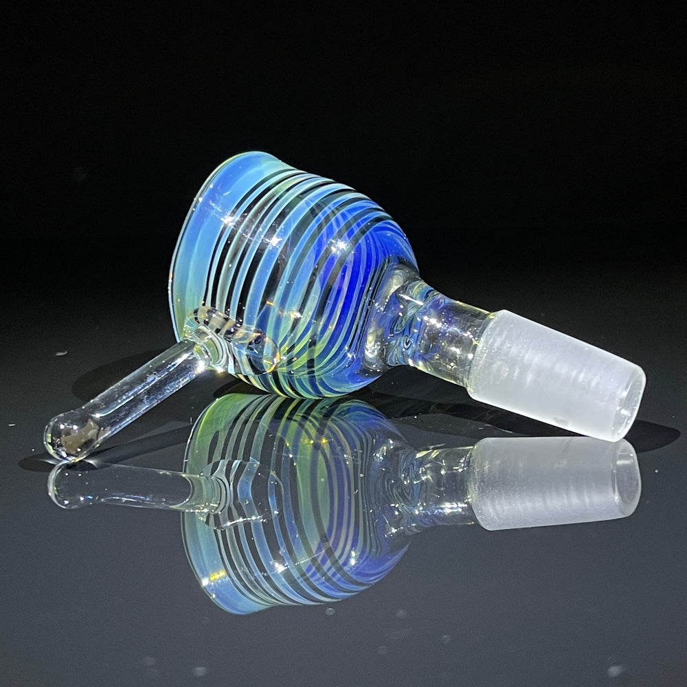 14mm Fumed Black Rake Party Pull Slide Glass Pipe Mary Jane's Glass