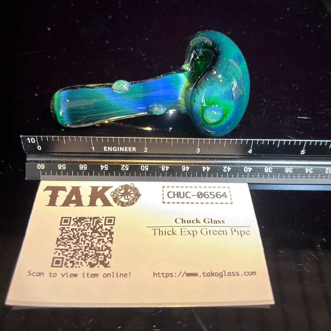 Thick Exp Green Pipe Glass Pipe Chuck Glass   