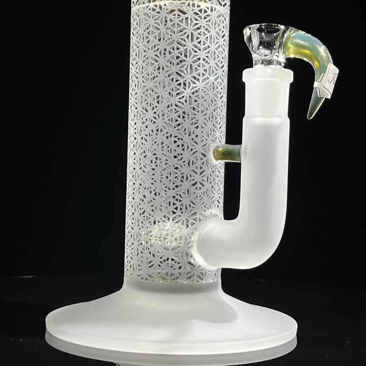 Sovereignty Glass 8 Arm Jumbo Stemline Partial Accent w/ Double Bore/ Seal Accent & Pattern Blast Glass Pipe Sovereignty Glass