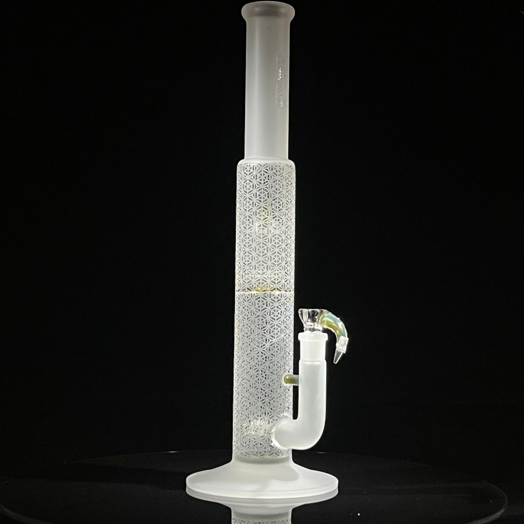 Sovereignty Glass 8 Arm Jumbo Stemline Partial Accent w/ Double Bore/ Seal Accent & Pattern Blast Glass Pipe Sovereignty Glass