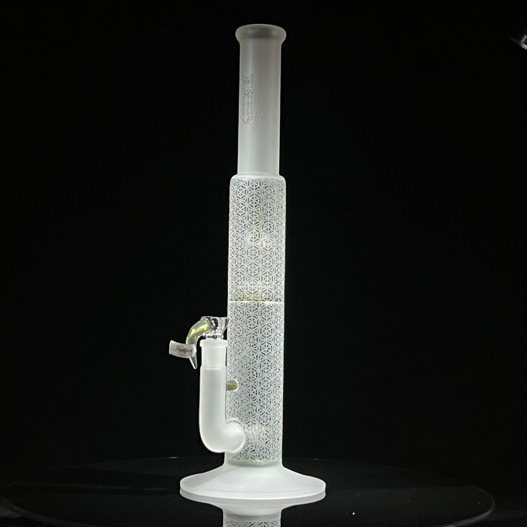 Sovereignty Glass 8 Arm Jumbo Stemline Partial Accent w/ Double Bore/ Seal Accent & Pattern Blast Glass Pipe Sovereignty Glass