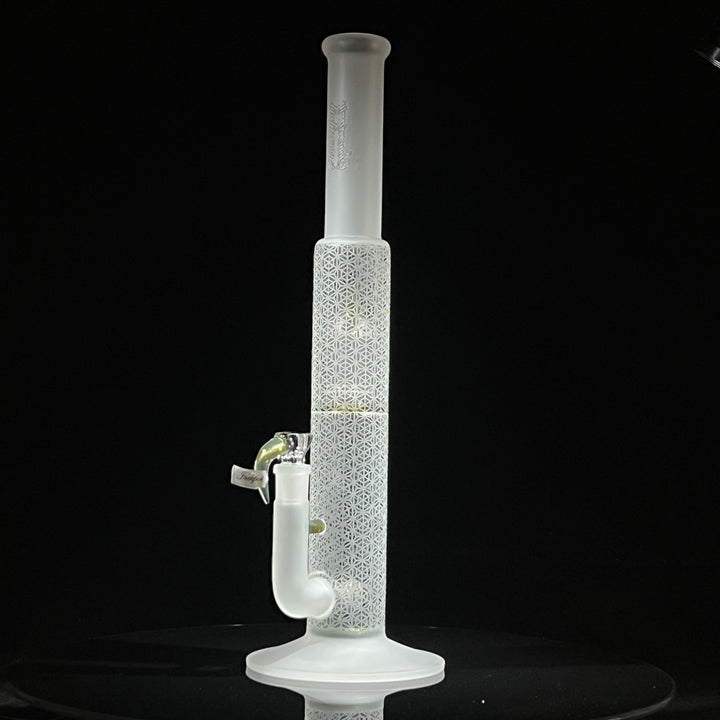 Sovereignty Glass 8 Arm Jumbo Stemline Partial Accent w/ Double Bore/ Seal Accent & Pattern Blast Glass Pipe Sovereignty Glass