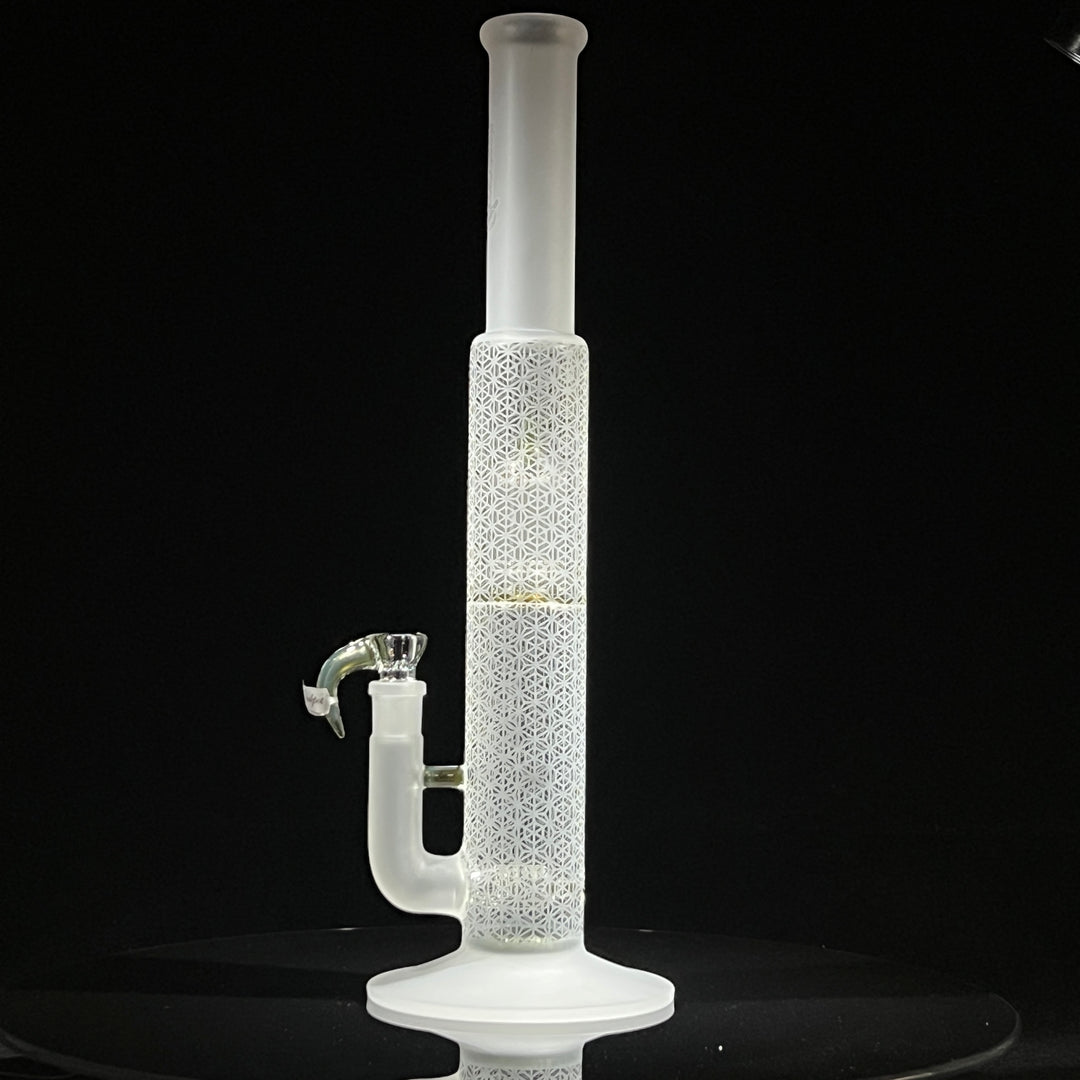 Sovereignty Glass 8 Arm Jumbo Stemline Partial Accent w/ Double Bore/ Seal Accent & Pattern Blast Glass Pipe Sovereignty Glass