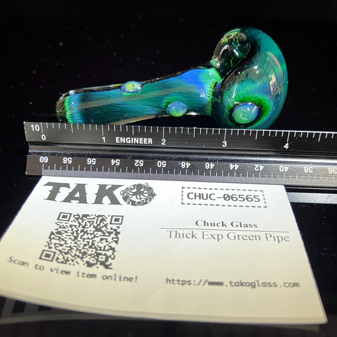 Thick Exp Green Pipe Glass Pipe Chuck Glass   