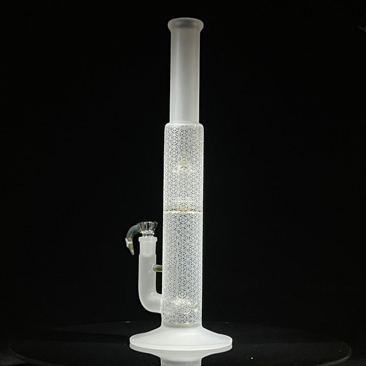 Sovereignty Glass 8 Arm Jumbo Stemline Partial Accent w/ Double Bore/ Seal Accent & Pattern Blast Glass Pipe Sovereignty Glass