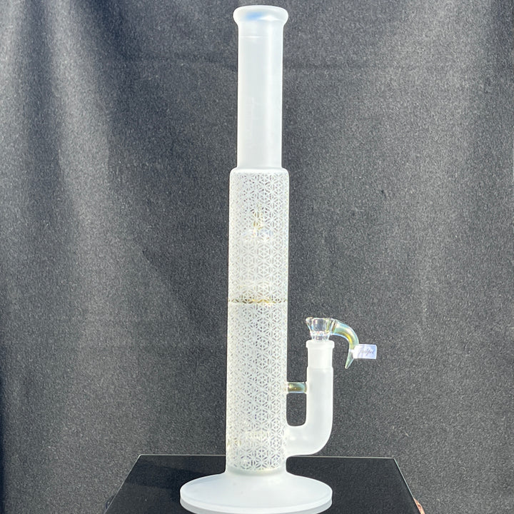 Sovereignty Glass 8 Arm Jumbo Stemline Partial Accent w/ Double Bore/ Seal Accent & Pattern Blast Glass Pipe Sovereignty Glass