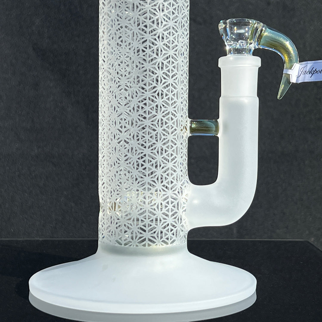 Sovereignty Glass 8 Arm Jumbo Stemline Partial Accent w/ Double Bore/ Seal Accent & Pattern Blast Glass Pipe Sovereignty Glass