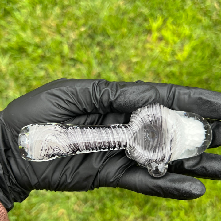 Greyscale Alien Brain Honeycomb 1 Glass Pipe Plug a Nug   