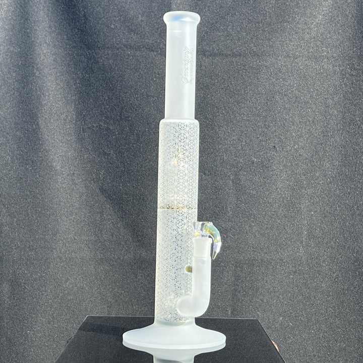 Sovereignty Glass 8 Arm Jumbo Stemline Partial Accent w/ Double Bore/ Seal Accent & Pattern Blast Glass Pipe Sovereignty Glass