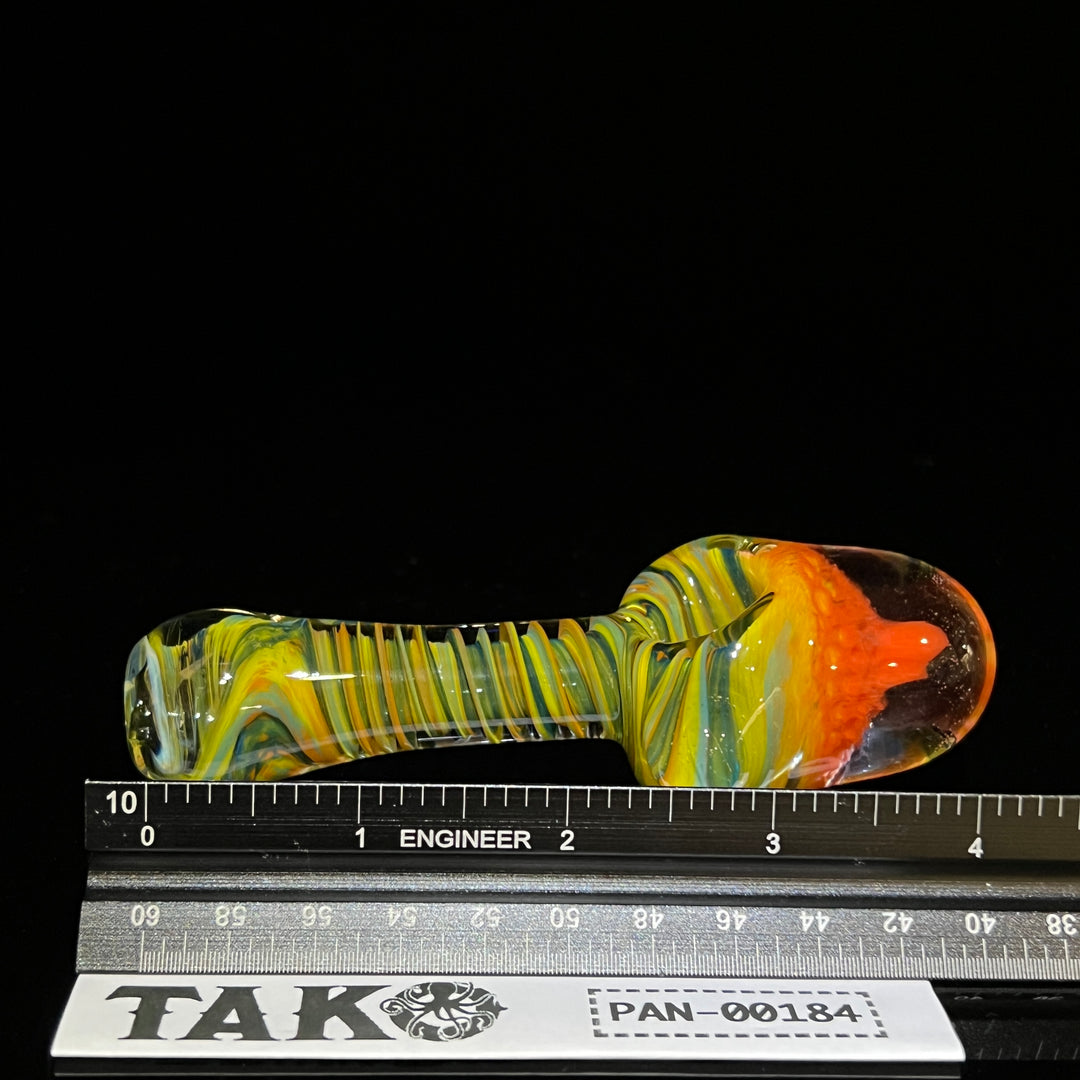 Orange Alien Brain Honeycomb Glass Pipe Plug a Nug   