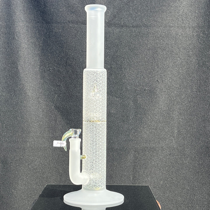 Sovereignty Glass 8 Arm Jumbo Stemline Partial Accent w/ Double Bore/ Seal Accent & Pattern Blast Glass Pipe Sovereignty Glass