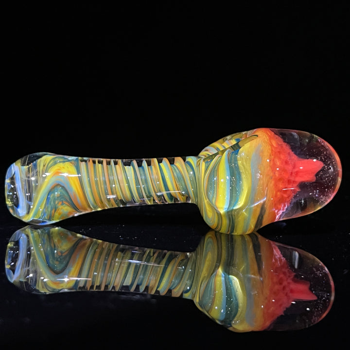 Orange Alien Brain Honeycomb Glass Pipe Plug a Nug   