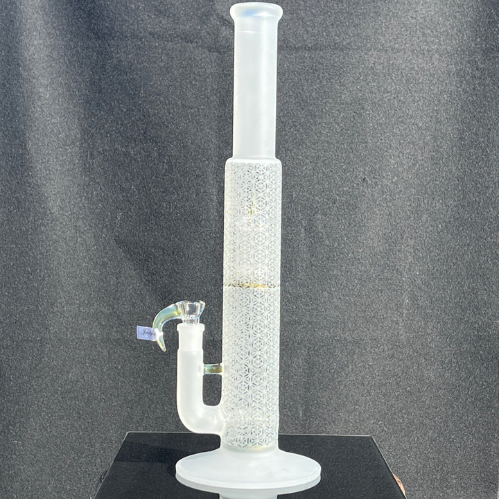 Sovereignty Glass 8 Arm Jumbo Stemline Partial Accent w/ Double Bore/ Seal Accent & Pattern Blast Glass Pipe Sovereignty Glass