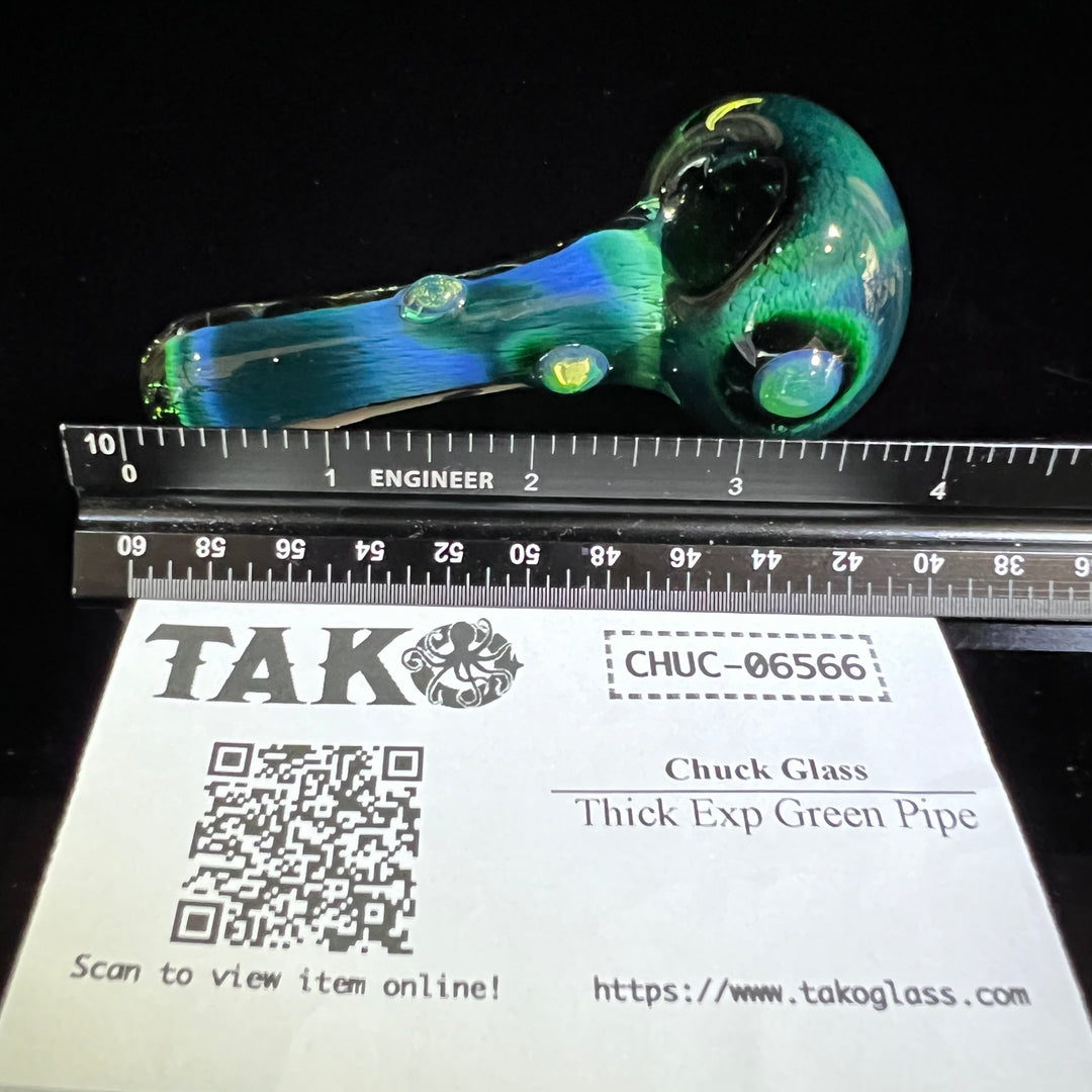 Thick Exp Green Pipe Glass Pipe Chuck Glass   