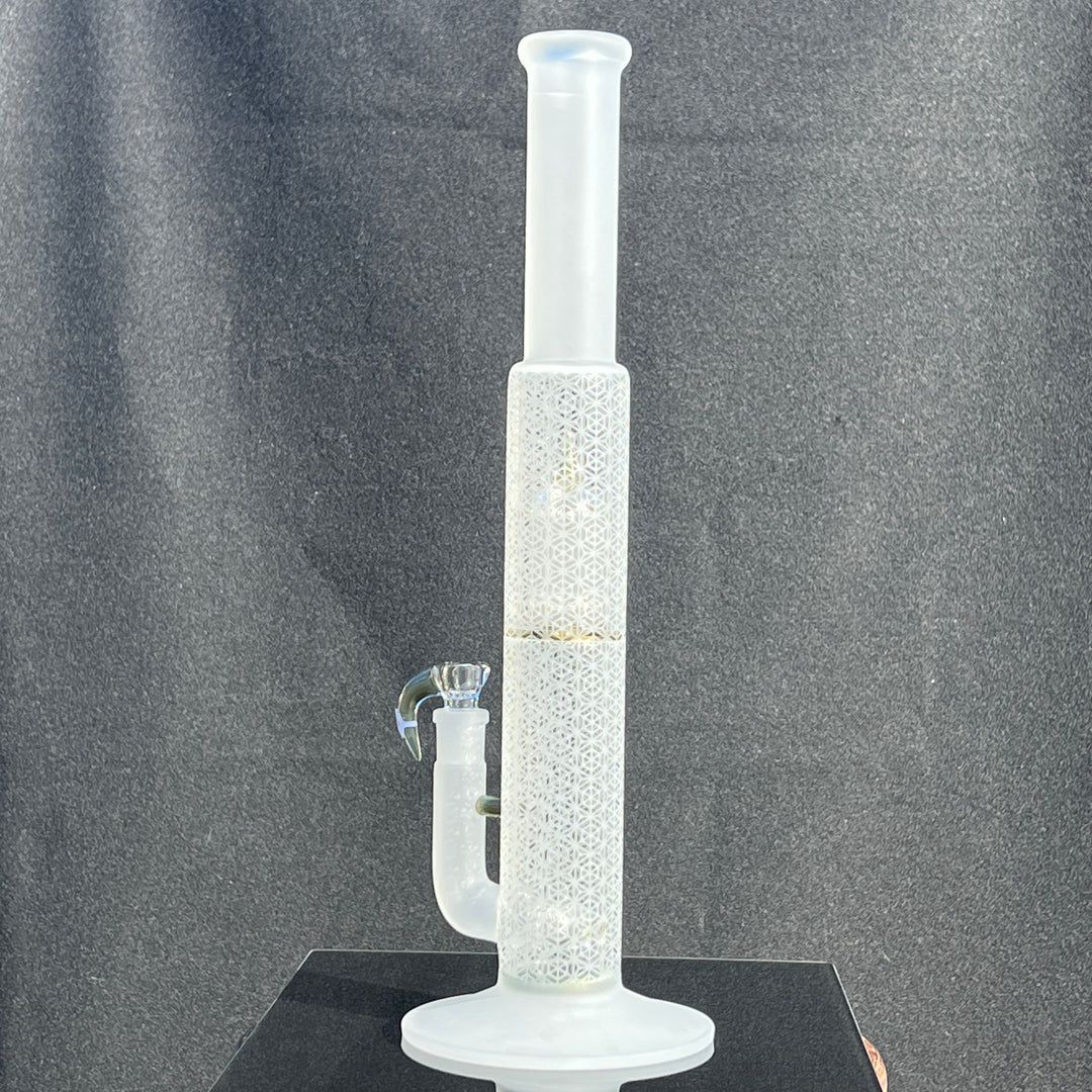 Sovereignty Glass 8 Arm Jumbo Stemline Partial Accent w/ Double Bore/ Seal Accent & Pattern Blast Glass Pipe Sovereignty Glass