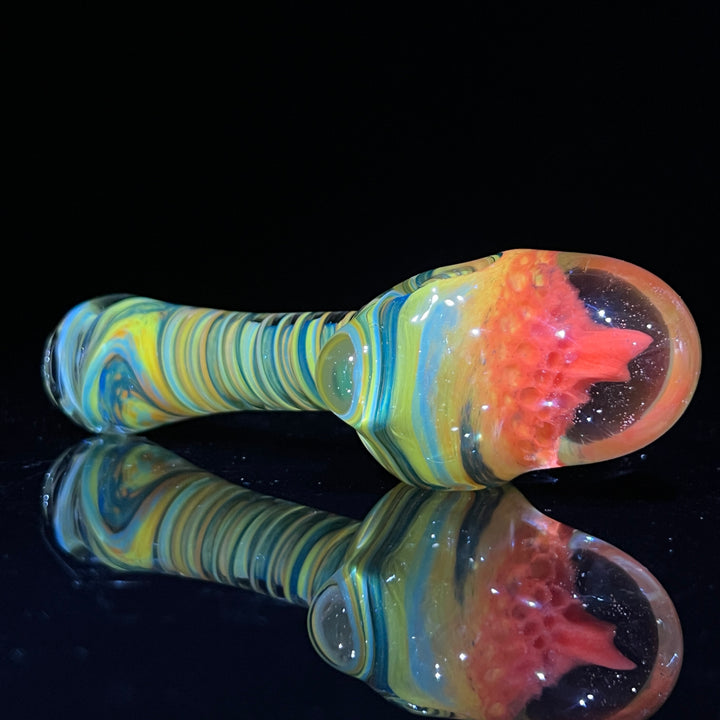 Orange Alien Brain Honeycomb Glass Pipe Plug a Nug   