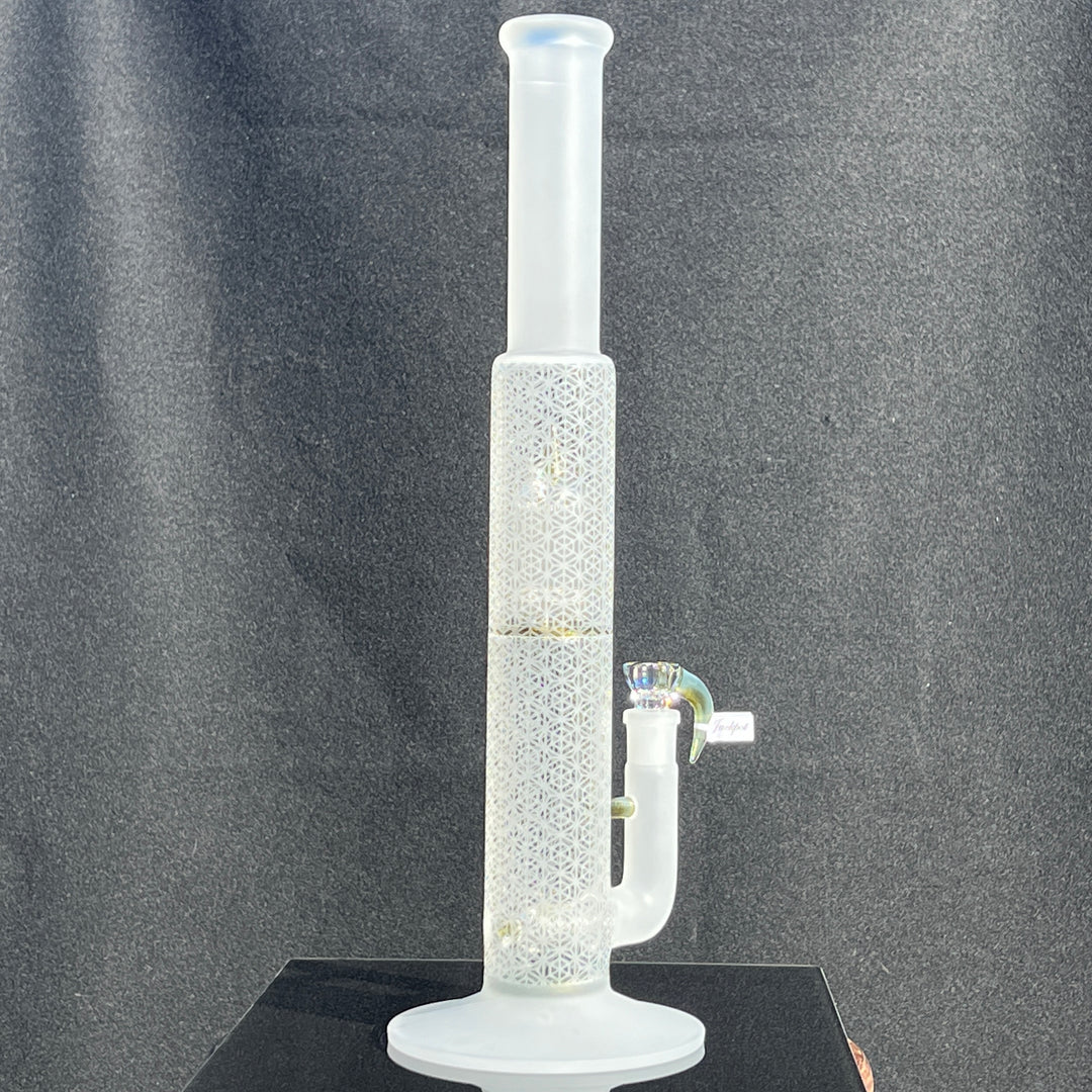 Sovereignty Glass 8 Arm Jumbo Stemline Partial Accent w/ Double Bore/ Seal Accent & Pattern Blast Glass Pipe Sovereignty Glass