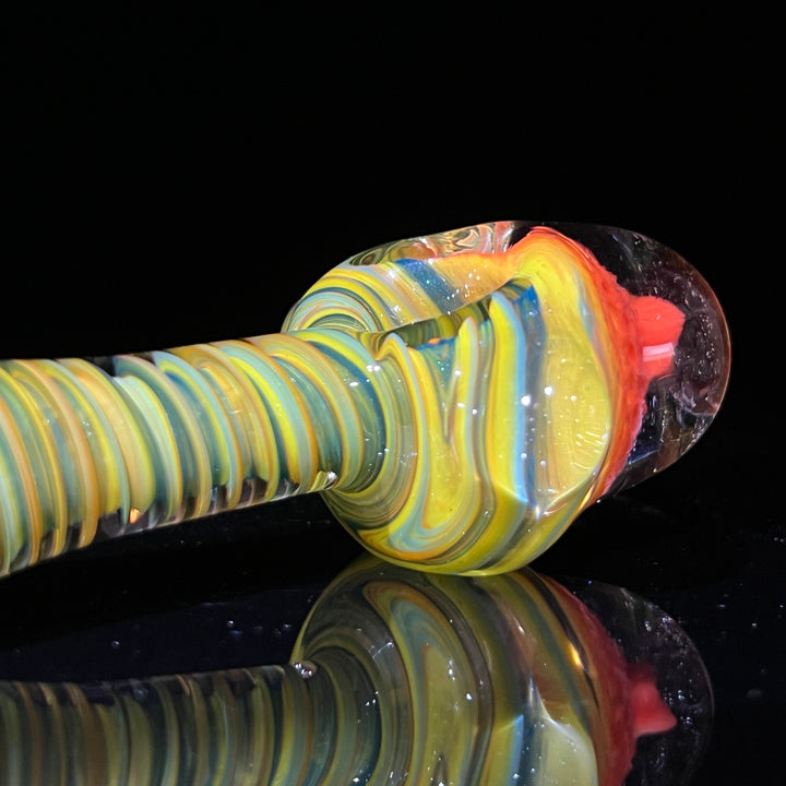 Orange Alien Brain Honeycomb Glass Pipe Plug a Nug   