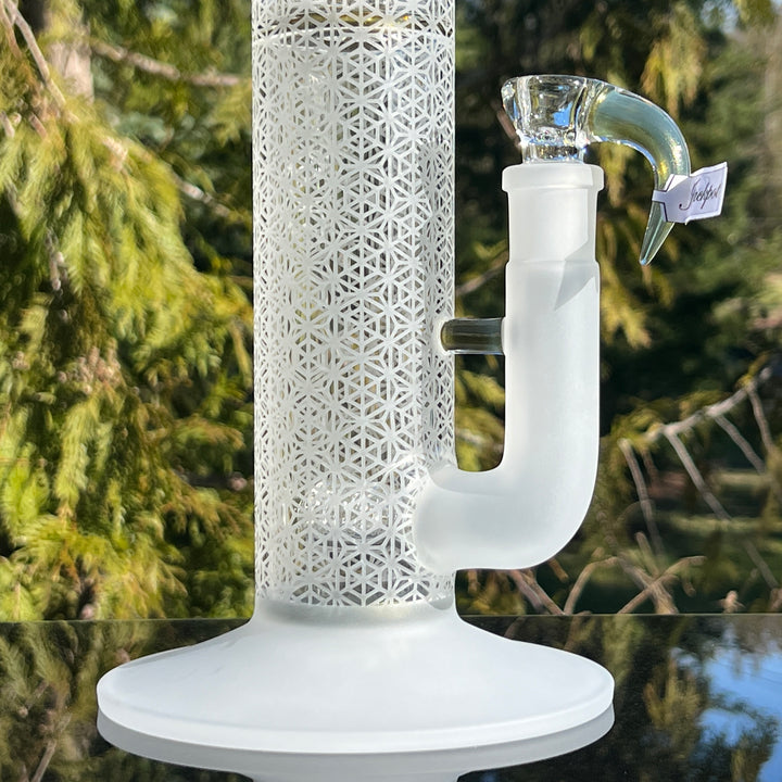 Sovereignty Glass 8 Arm Jumbo Stemline Partial Accent w/ Double Bore/ Seal Accent & Pattern Blast