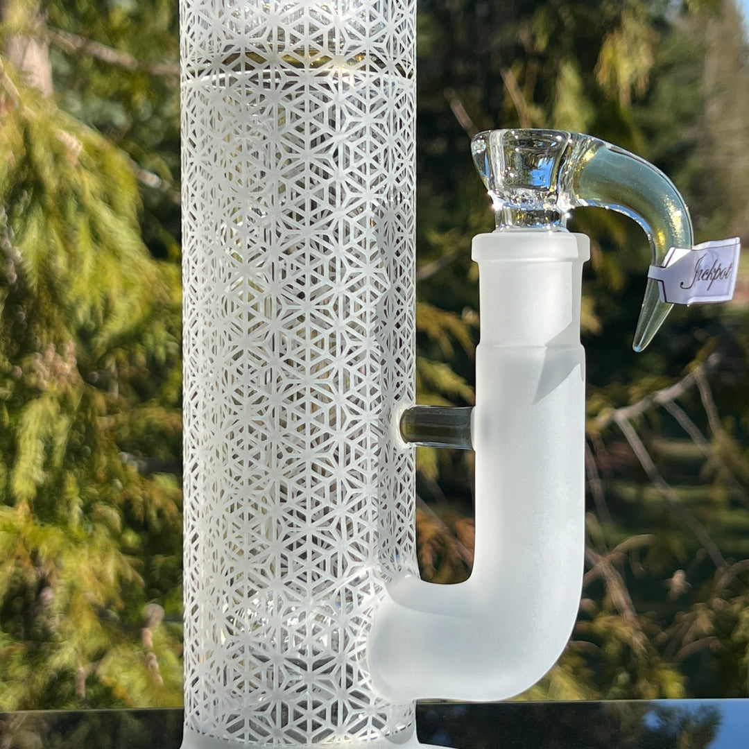 Sovereignty Glass 8 Arm Jumbo Stemline Partial Accent w/ Double Bore/ Seal Accent & Pattern Blast