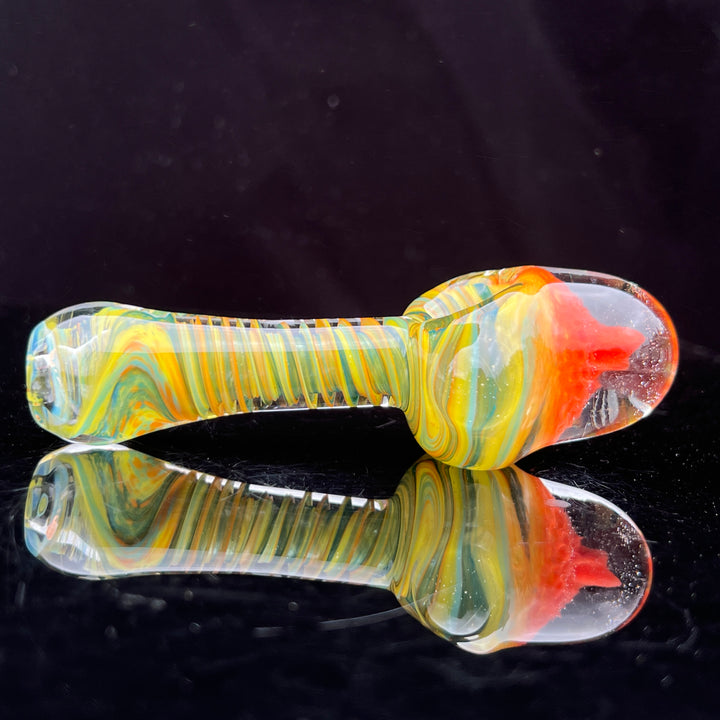 Orange Alien Brain Honeycomb Glass Pipe Plug a Nug   